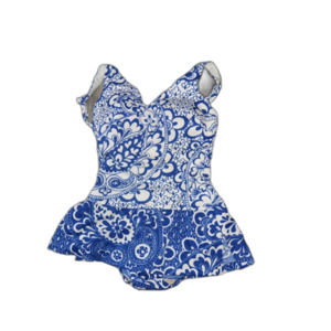 Vintage Roxanne Perfection Fit Pinup Floral MCM One Piece Swim Suit